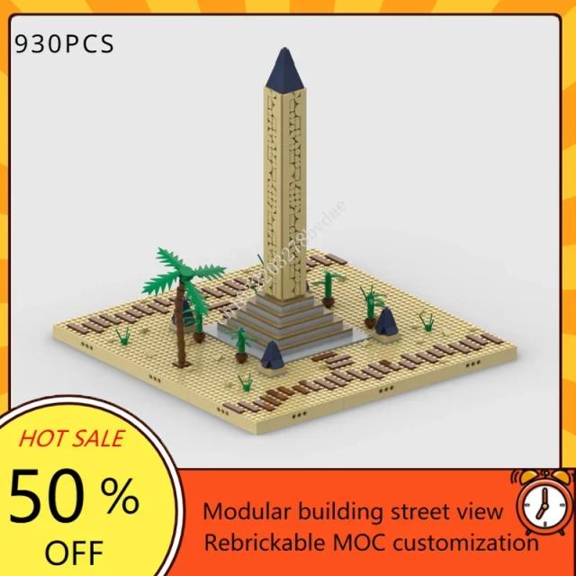 Diorama do Antigo Egito em Blocos de Montar Personalizados - Vila Desértica com 9916 Peças para Montagem DIY, Presente Perfeito de Natal