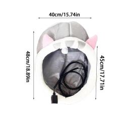 Lavável USB Aquecimento Cama para Animais de Estimação, Caverna aquecida com proteção contra superaquecimento, Aquecedor destacável para cães - Image 5
