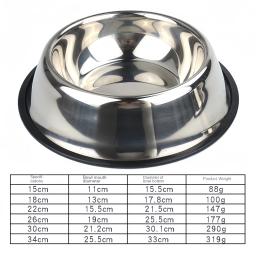 Aço inoxidável Pet Alimentação Bowl, Cat and Dog Drinking Bowl, Alimentador de metal, durável, fácil de limpar, 6 tamanhos - Image 6