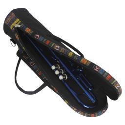 Impermeável Oxford pano trompete saco, carregando sacos de alça com bolsos laterais, latão instrumento acessórios, listras coloridas - Image 5