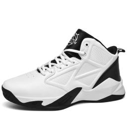 Couro de alta qualidade tênis de basquete masculino anti deslizamento tênis de basquete sapatos esportivos unisex tamanho 35-46 47 48 49 - Image 2