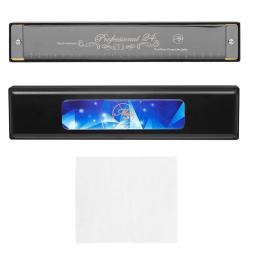 Profissional C-chave Harmonica com Caso Pano De Limpeza, ABS Resina Grade, Iniciantes, DO Mark, Instrumento De Música, 24 Buracos - Image 6