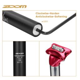 Zoom bicicleta suspensão selim 27.2/31.6/28.6/30.4/30.8/33.9mm mtb suspensão tubo do assento 350mm amortecedor espigão peças da bicicleta - Image 6