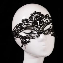 Feminino laço oco masquerade máscara facial sexy cosplay prop festa de formatura adereços traje halloween masquerade máscara discoteca rainha máscara de olho - Image 6