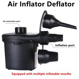 Inflável elétrico Bomba Inflator e Deflator, Quick Air Enchimento Compressor, Colchão de ar, Camping Bomba com 3 bicos, Barcos PVC, DC 12V - Image 4