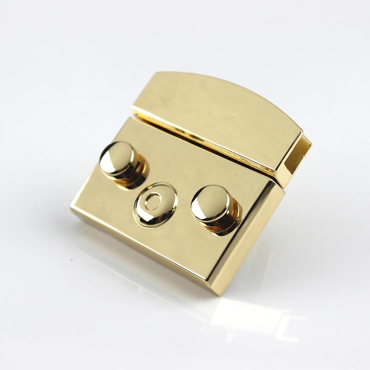 Metal Bag Lock Press Push, Fechos de pasta, Fivela de fechamento, Artesanato de couro, Saco Peças, DIY Acessórios, 1Pc - Image 1