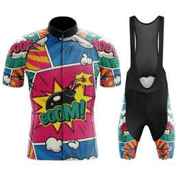 Conjunto de roupas masculinas de ciclismo, camisa de mountain bike, uniforme MTB, roupas de ciclismo, calções de estrada, verão, 2024 - Image 1
