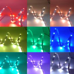 RGB LED Strip Light com controle remoto para decoração de casa, fita flexível da lâmpada, USB, Bluetooth, luz de fundo, festa, TV, 1-20m, 5050, 12 LED - Image 2