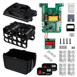 Bl1890 9.0ah caso da bateria para makita 18v diy 6.0ah escudo caixa com bms pcb placa de carregamento proteção pode instalar 15 baterias - Image 1