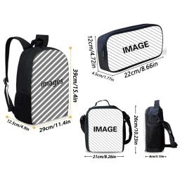 Bolsa escolar de futebol para meninos e meninas, mochila K-Kylians com lancheiras, sacos de lápis M-Mbappes, melhor presente - Image 2
