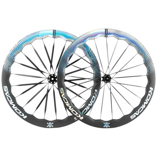 Komcas Conjunto de Rodas de Carbono Xiangyun 700c Freio a Disco 62mm