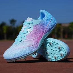 Calçados esportivos profissionais para adultos e crianças, Atletismo Spikes Running Shoes, Field Nails Sneakers, Crianças Racing Match Sport, Leve - Image 4
