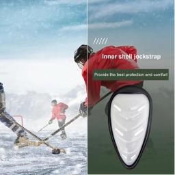 Guarda esportiva para homens, protetor atlético, calças de gelo, calças de patinação terrestre, escudo interno, equipamento protetor esportivo de hóquei - Image 3