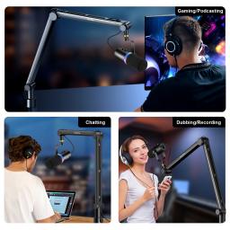 Sinelan microfone boom braço suporte com desktop profissional computador móvel jogo gravação ao vivo cantilever ajustável resistente lm01 - Image 2