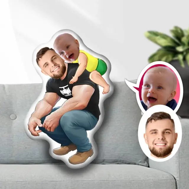 Travesseiro Personalizado Criativo com Foto para Pais e Filhos - Almofada Infantil Única e Divertida