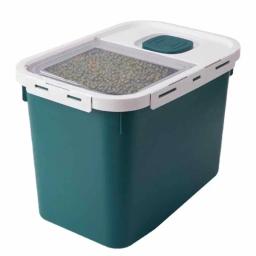Recipiente de armazenamento de alimentos para animais de estimação tratar arroz bin armazenamento de alimentos secos à prova de umidade gato filhote de cachorro comida bin com tampa de bloqueio frascos para animais de estimação - Image 5