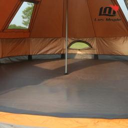 6-10people glamping luxo mongólia yurt família 4 metros caminhadas antistorm acampamento ao ar livre castelo tenda prata revestido função uv - Image 6