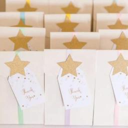 Confete Glitter Para Decoração De Mesa, Decoração De Festa De Casamento, Cinco Estrelas, Ouro, 1,2 Em Diâmetro, 200 PCs - Image 3