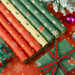 Atacado papel de embrulho de natal suprimentos de embalagem de presente caixa de presente de natal embrulho de presente de natal suprimentos de natal - Image 4