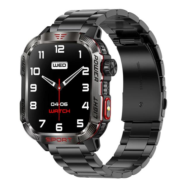 Relógio Inteligente Masculino para Atividades ao Ar Livre com Rastreador de Fitness, Impermeável IP68, Bússola e Conexão Bluetooth, 600mAh, Novo Lançamento 2024