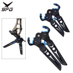 Arco e flecha Composto Bow Stand, Pés dobráveis, Portátil Composto Bow Limb Clamp, Suporte do pontapé, Suporte de cremalheira para perna - Image 1