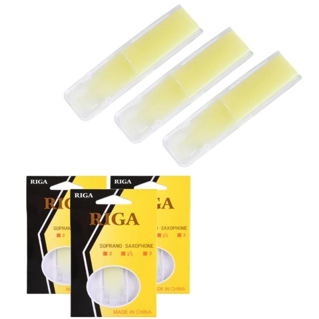 Conjunto G92f de 3 Peças de Resina para Saxofone Alto com Palhetas de Força 1.5, 2.0 e 2.5 para Clarinete e Saxofone Soprano