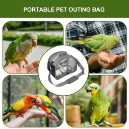 Gaiola De Viagem De Pássaro Portátil Com Em Pé, Papagaio Transportador, Respirável Pet Travel Bag gaiolas para pássaro - Image 5