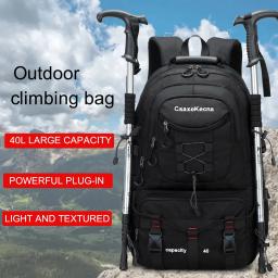 Mochila de viagem leve impermeável, saco de acampamento masculino e feminino, mochila de caminhada ao ar livre, 40L - Image 3