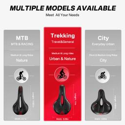Jovendo assento de bicicleta de trekking, à prova d'água, oco, confortável, espuma gel, ciclismo, almofada para mtb, bicicleta de estrada, bicicleta de exercício - Image 2