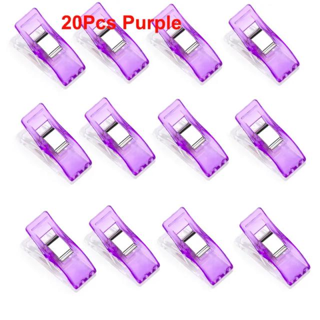 Clipes de Costura de Plástico Multiuso para Quilting e Artesanato - Kit com 20 e 50 Peças