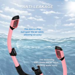 Anti-Fog Diving Snorkeling Mask Set para crianças, máscara de natação, snorkel grátis, óculos de natação com tampa do nariz, moldura grande - Image 4