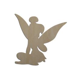 Unfinished Blank madeira Angel Wings Forma recorte para a decoração do cartão Scrapbooking, três fadas irmãs Design - Image 2