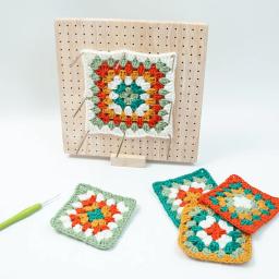 Wood Crochet Blocking Board Kit com haste de aço inoxidável, Pinos para tricô Granny Squares, Crafting Lovers Gifts - Image 5