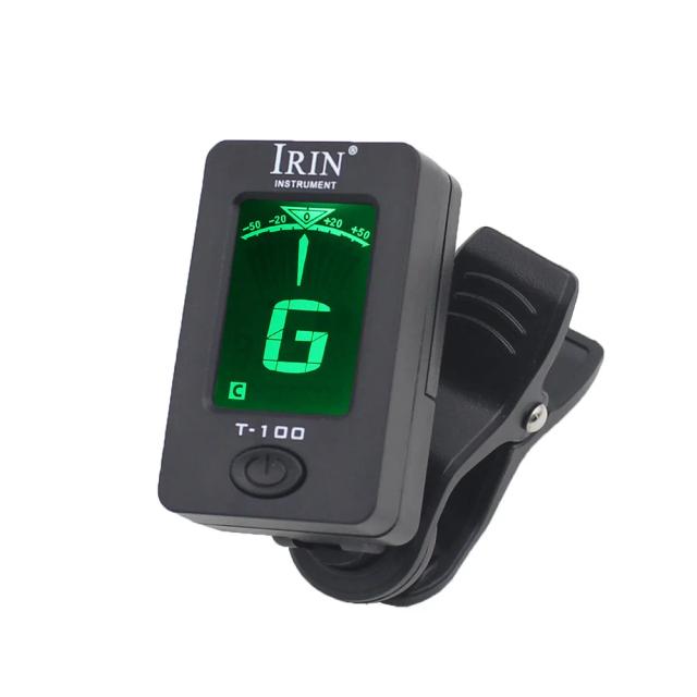 Afinador de Guitarra IRIN com Clip e Display LED - Ajuste Eletrônico para Guitarras Elétricas, Acústicas e Ukuleles