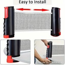 Conjunto de remo de pingue-pongue, conjunto de tênis de mesa portátil com rede retrátil e bolsa de transporte, 40 + bolas de pingue-pongue, jogos internos/externos, presente - Image 2