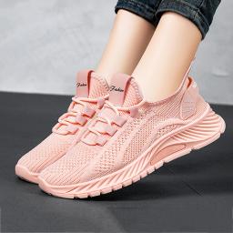 Tênis de caminhada de malha respirável feminino, tênis leve, corrida, treino, atletismo, calçados de treinamento, novo, 2023 - Image 2