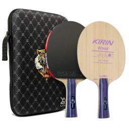 Loki k1 t lâmina de tênis de mesa 5 nível de entrada madeira lâmina de ping pong leve raquete de pingue-pongue montada com rxton 1 borrachas douradas - Image 1