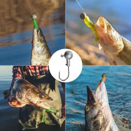 JYJ 1g 2g 3g 4g 5g 7g 8g 10g 14g 20g 28g gancho de cabeça de gabarito para equipamento de pesca, anzol de minhoca macio gig manivela isca gancho - Image 4