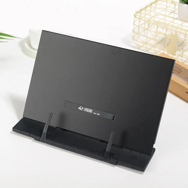 Suporte de Música para Desktop com Braçadeira Ajustável e Ângulo de Dobra para Partituras e Leitura