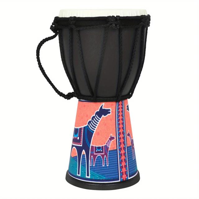 Mini Djembe Africano Portátil de 4 Polegadas - Instrumento de Percussão em ABS Colorido e Profissional