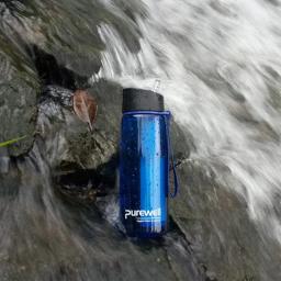 Outdoor Water Filter Bottle, Purifier para Camping, Caminhadas, Traveling, 650ml - Image 1