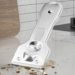 Raspador De Lâmina De Lâmina De Aço Inoxidável, Ferramenta De Raspagem De Pintura Com 5 Lâminas, Espátula De Fogão Retrátil, Ferramentas De Limpeza De Indução De Cerâmica - Image 2