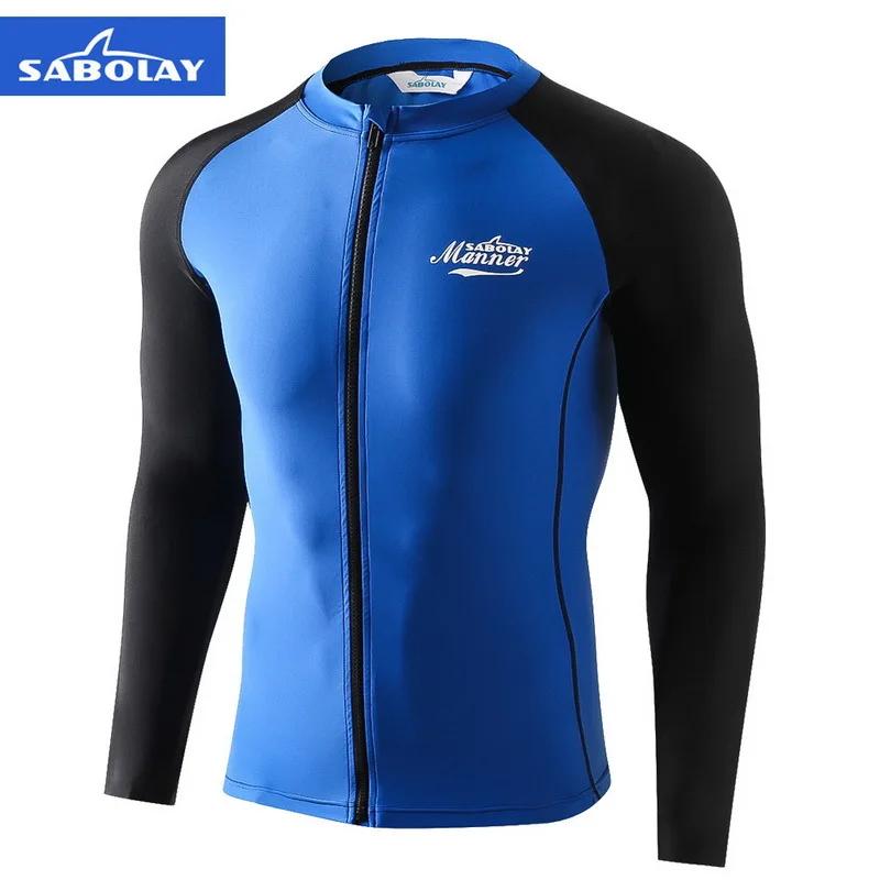 Jaqueta de surf com zíper para homens e mulheres maiô anti-UV, esportes aquáticos ao ar livre, roupa de mergulho, velocidade seca - Image 1
