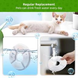 Filtros para fonte de animais de estimação, dispensador de água para cães e gatos, sistema multifiltração, carvão ativado, filtro de substituição, pacote com 4/8 - Image 5