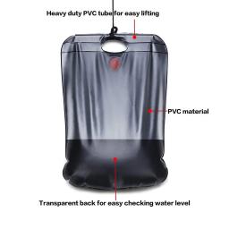 Portátil e dobrável Energia Solar Shower Bag, Acampamento ao ar livre aquecida, PVC Viagem Van, Acessórios Caravana, Camper Trailer, 20l - Image 5