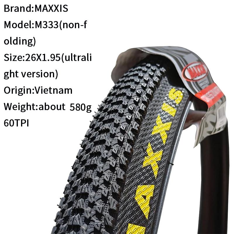 Maxxis m333 pace mtb pneu de bicicleta 26*1.95 26*2.1 27.5x1.95 27.5x2.1 29x2.1 29er mountain bike pneu fio de aço bicicleta 1pc - Image 1