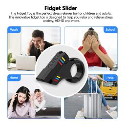 EDC Magnetic Fidget Slider, 3D Impresso Fidget Anel, Pequeno brinquedo de descompressão pistola, Ansiedade e TDAH sofredores - Image 6