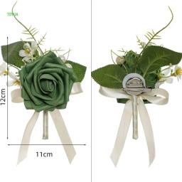 Flor artificial sofisticada flor na lapela para casamentos memoráveis ​​NM - Image 5