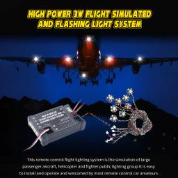 Sistema de luz intermitente simulado de voo G.T.POWER, luz LED para avião RC, aeronave de asa fixa, alta potência, 3W - Image 3