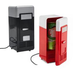 Portátil Mini USB 5V Refrigerador, Bebida, Bebida, Latas, Refrigerador, Aquecedor, Refrigerador para Carro, Laptop, PC, Computador, Preto, Vermelho, 2024 - Image 2